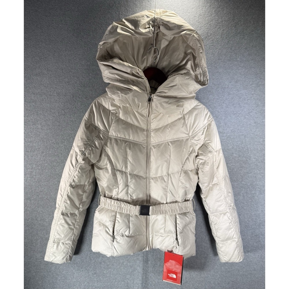 The North Face Collar Back 550 Down Belted Oversized Hood Puffer Jacket Small